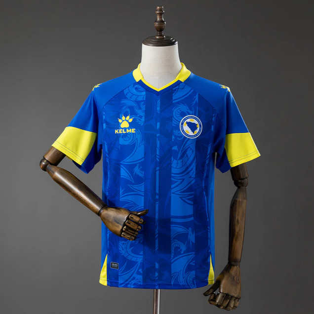 Bosnien och Hercegovina Hemmatröja 2023-2026 Herr Kortärmad Fotbollströja