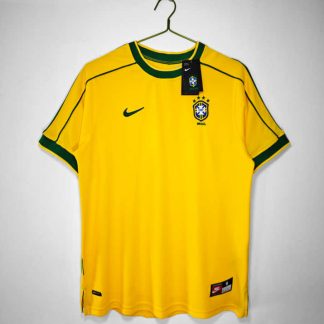 Brasilien 1998 Hemmatröja Retro Herr Fotbollströja