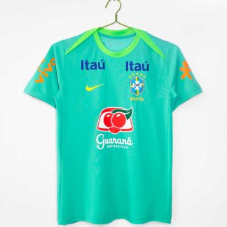 Brasilien 2024 Träningströja Retro Ljusgrön Herr Fotbollströja