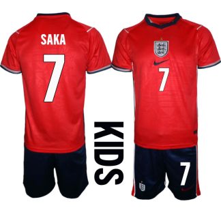 England Bortaställ VM 2026 Barn Bukayo Saka 7 Tröja och Shorts