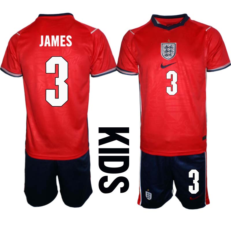 England Bortaställ VM 2026 Barn Reece James 3 Tröja och Shorts
