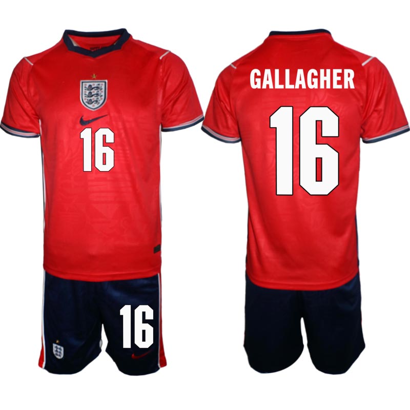 England Bortaställ VM 2026 Herr Conor Gallagher 16 Tröja och Shorts