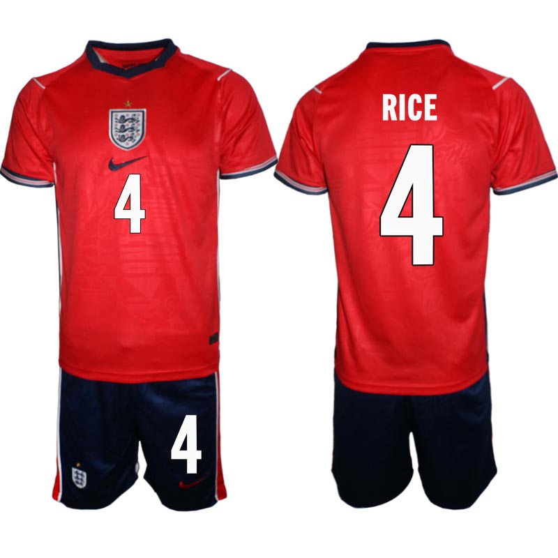 England Bortaställ VM 2026 Herr Declan Rice 4 Tröja och Shorts