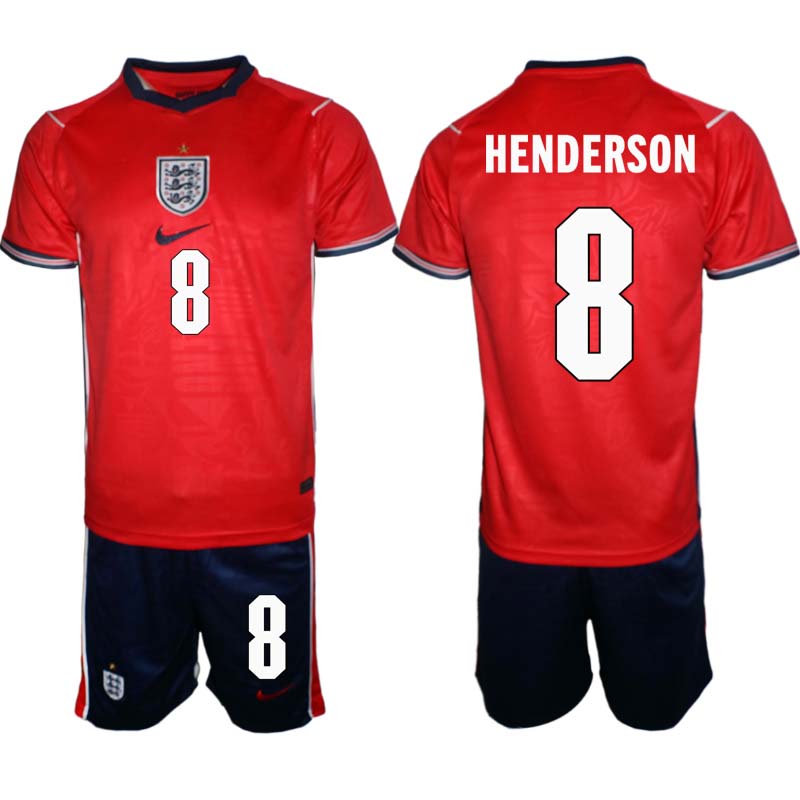 England Bortaställ VM 2026 Herr Jordan Henderson 8 Tröja och Shorts
