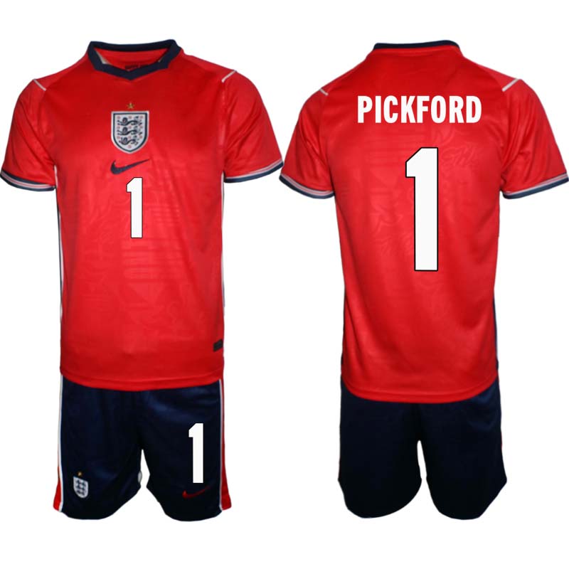 England Bortaställ VM 2026 Herr Jordan Pickford 1 Tröja och Shorts