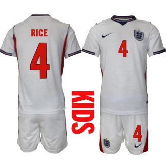 England Hemmaställ VM 2026 Barn Declan Rice 4 Tröja och Shorts