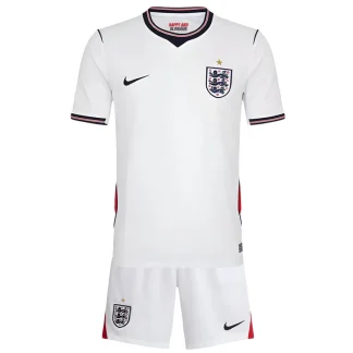 England Hemmaställ VM 2026 Barn - Fotbollsset (Tröja + Shorts)