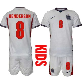 England Hemmaställ VM 2026 Barn Jordan Henderson 8 Tröja och Shorts
