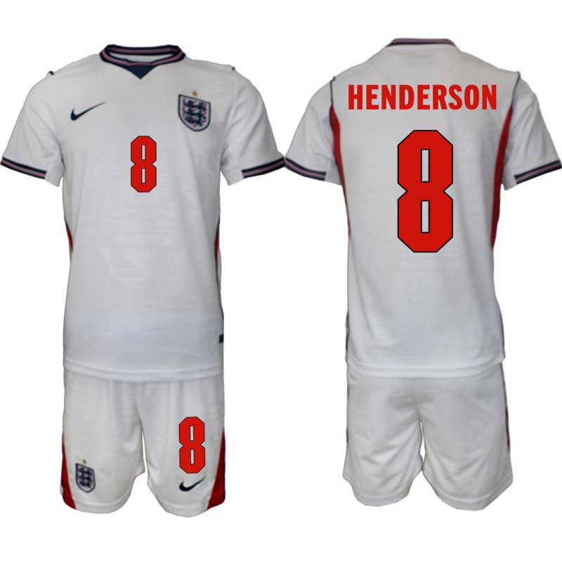England Hemmaställ VM 2026 Herr Jordan Henderson 8 Tröja och Shorts