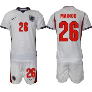England Hemmaställ VM 2026 Herr Kobbie Mainoo 26 Tröja och Shorts