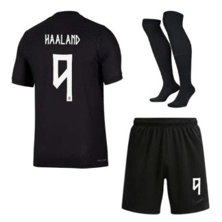 Erling Haaland 9 Norge Bortaställ VM 2026 Herr Fotbollskit (Tröja + Shorts)