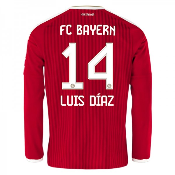 FC Bayern München Hemmatröja 2026/27 Luis Díaz 14 Herr Långärmad Fotbollströja