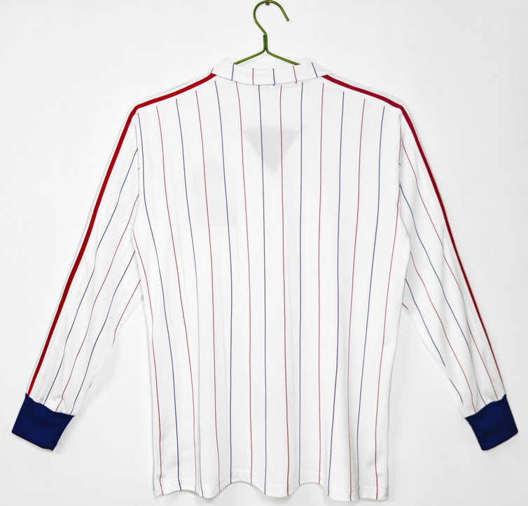 Frankrike 1980/82 Bortatröja Retro Långärmad Herr Fotbollströja