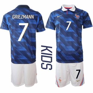 Frankrike Hemmaställ VM 2026 Barn Antoine Griezmann 7 Tröja och Shorts