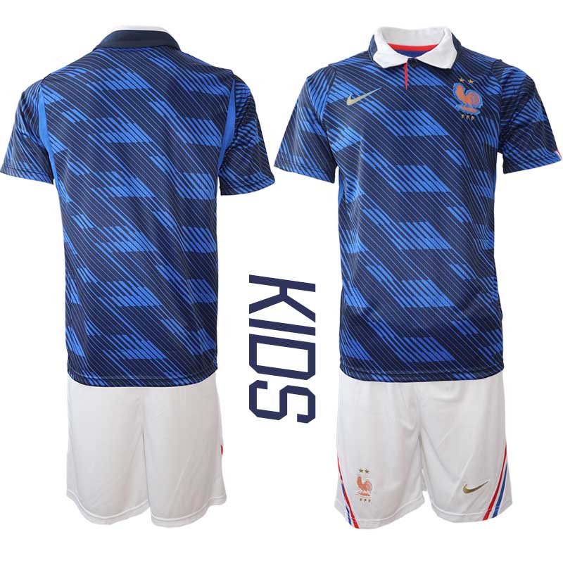 Frankrike Hemmaställ VM 2026 Barn – Fotbollsset Tröja & Shorts