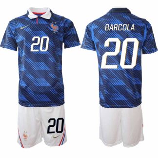 Frankrike Hemmaställ VM 2026 Herr Bradley Barcola 20 Tröja och Shorts