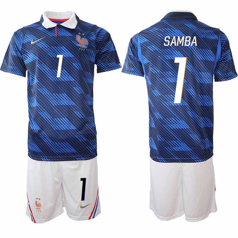 Frankrike Hemmaställ VM 2026 Herr Brice Samba 1 Tröja och Shorts