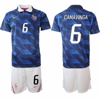 Frankrike Hemmaställ VM 2026 Herr Eduardo Camavinga 6 Tröja och Shorts