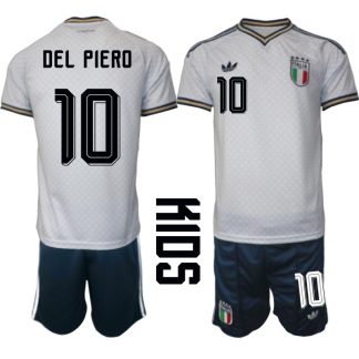 Italien Bortaställ VM 2026 Barn Alessandro Del Piero 10 Tröja och Shorts