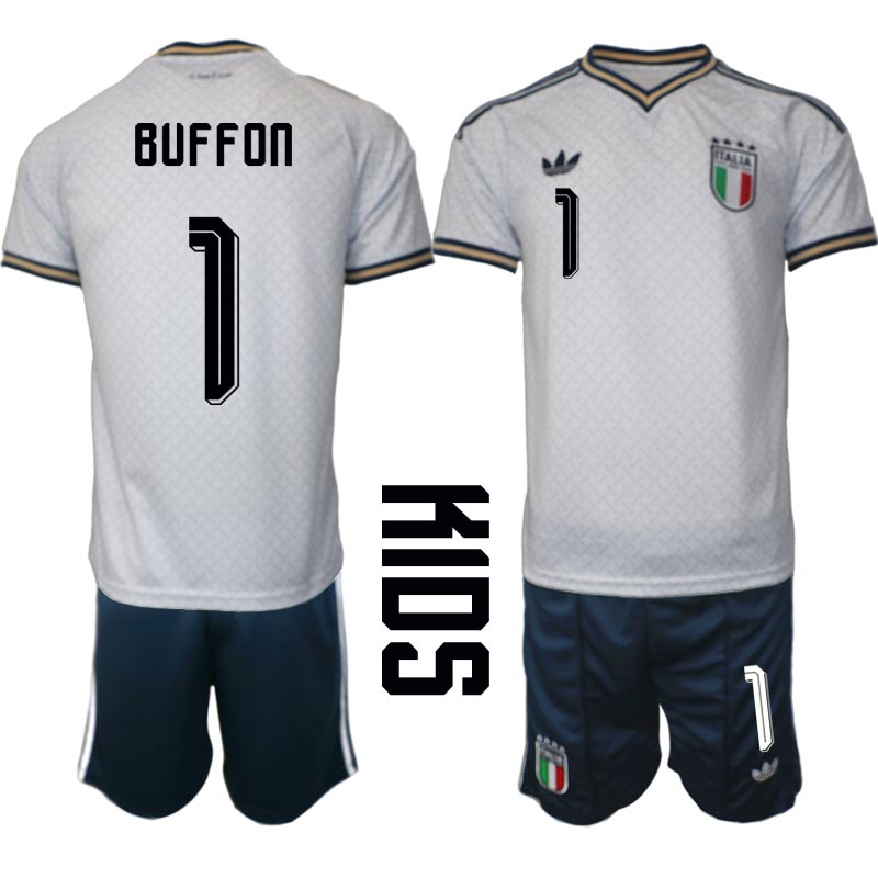 Italien Bortaställ VM 2026 Barn Gianluigi Buffon 1 Tröja och Shorts