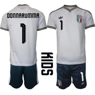 Italien Bortaställ VM 2026 Barn Gianluigi Donnarumma 1 Tröja och Shorts