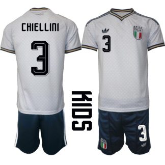 Italien Bortaställ VM 2026 Barn Giorgio Chiellini 3 Tröja och Shorts