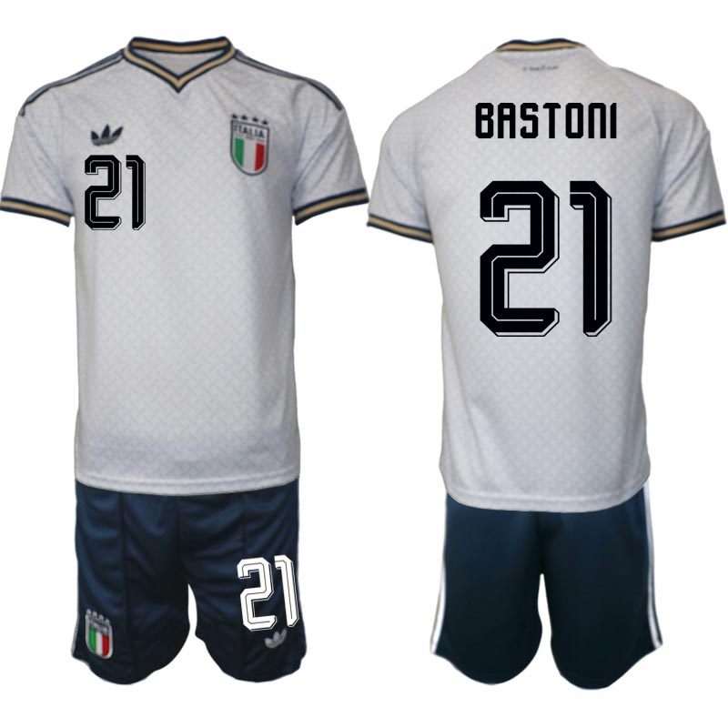 Italien Bortaställ VM 2026 Herr Alessandro Bastoni 21 Tröja och Shorts