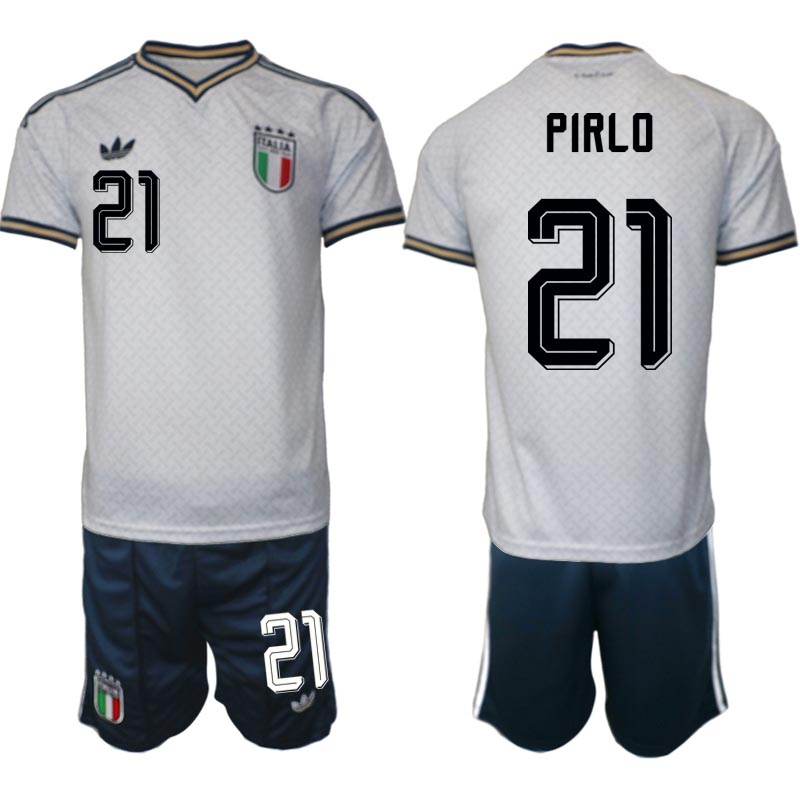 Italien Bortaställ VM 2026 Herr Andrea Pirlo 21 Tröja och Shorts