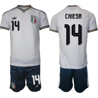Italien Bortaställ VM 2026 Herr Federico Chiesa 14 Tröja och Shorts