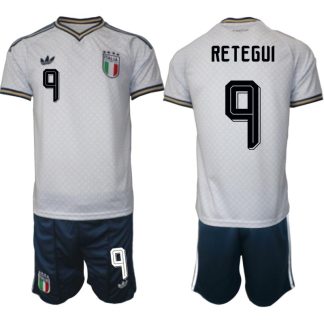 Italien Bortaställ VM 2026 Herr Mateo Retegui 9 Tröja och Shorts