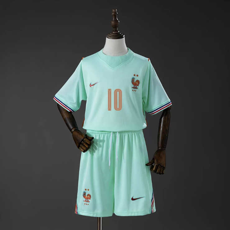 Kylian Mbappé 10 Frankrike Landslag VM 2026 Bortaställ Barn Fotbollströja