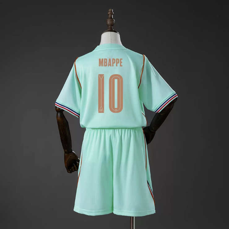Kylian Mbappé 10 Frankrike Landslag VM 2026 Bortaställ Barn Fotbollströja