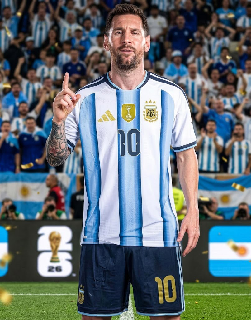Lionel Messi 10 Argentina VM 2026 Hemmatröja