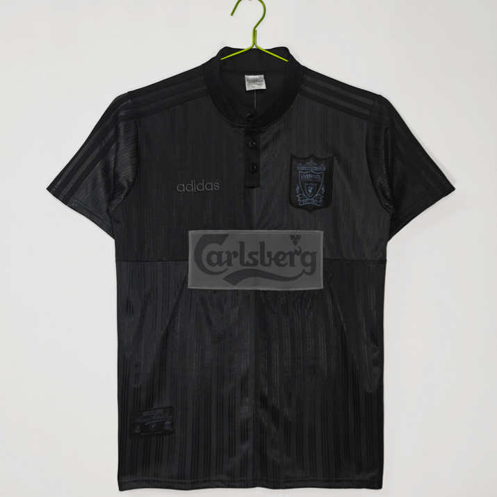 Liverpool 1995/96 Special Edition Svart Retro Herr Fotbollströja