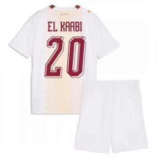 Marocko VM 2026 Ayoub El Kaabi #20 Bortaställ Barn Fotbollskit (Tröja + Shorts)