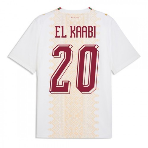 Marocko VM 2026 Ayoub El Kaabi #20 Bortatröja Herr Kortärmad Fotbollströja