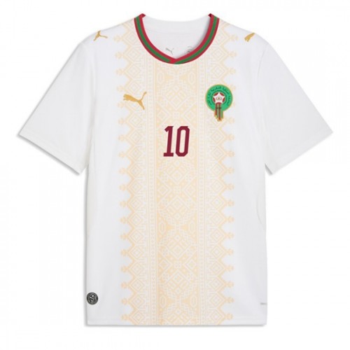 Marocko VM 2026 Brahim Díaz #10 Bortatröja Herr Kortärmad Fotbollströja