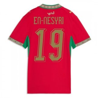 Marocko VM 2026 Youssef En-Nesyri #19 Hemmatröja Dam Kortärmad Fotbollströja
