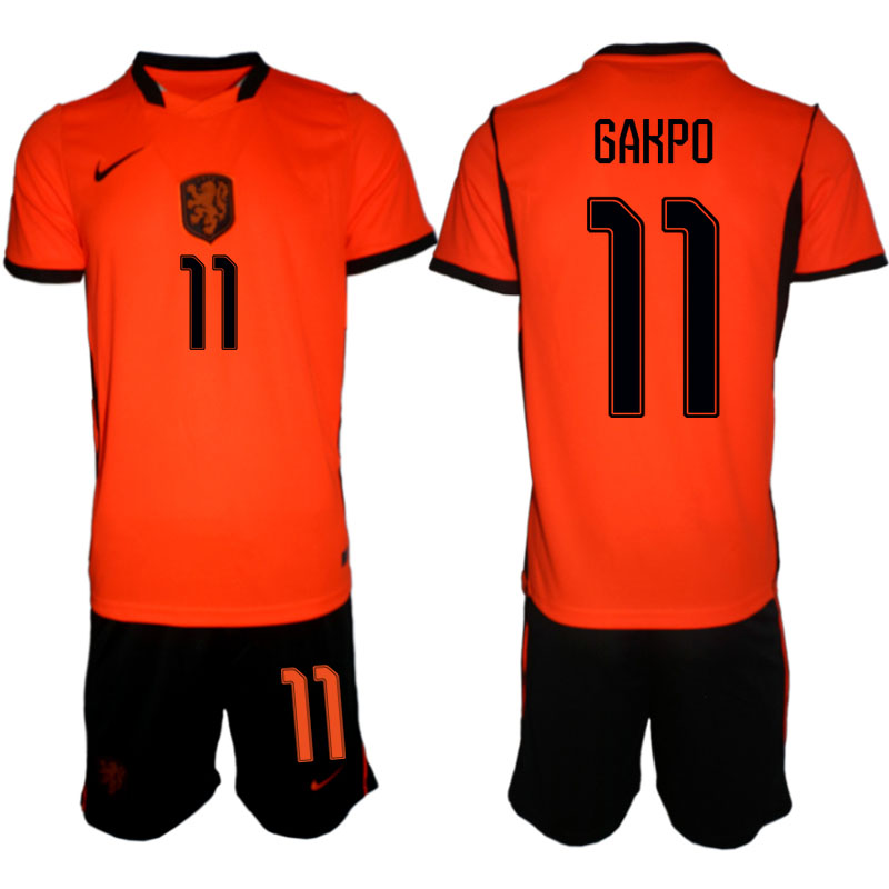 Nederländerna Hemmaställ VM 2026 Herr Cody Gakpo 11 Tröja och Shorts