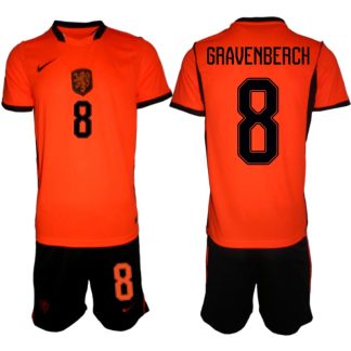 Nederländerna Hemmaställ VM 2026 Herr Ryan Gravenberch 8 Tröja och Shorts