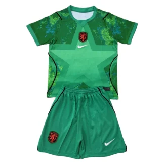Nederländerna Målvaktströja Borta VM 2026 Barn Fotbollskit (Tröja + Shorts)