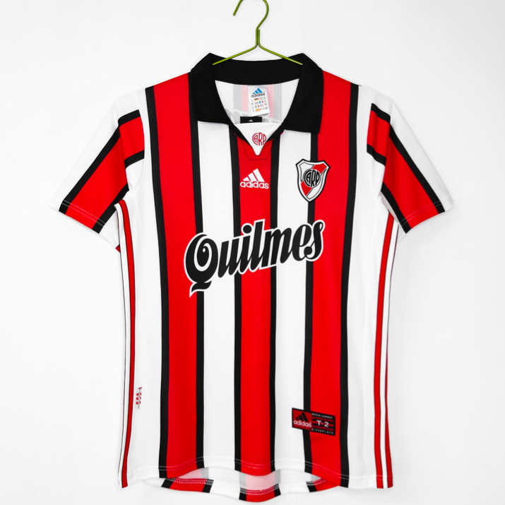 River Plate 1999/00 Bortatröja Retro Herr Fotbollströja