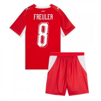 Schweiz VM 2026 Hemmaställ Barn Remo Freuler 8 Fotbollskit