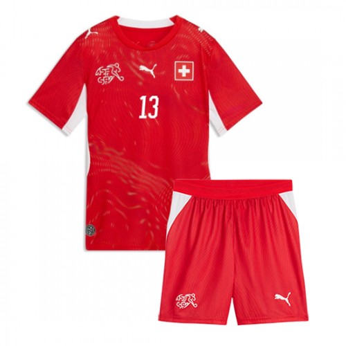 Schweiz VM 2026 Hemmaställ Barn Ricardo Rodriguez 13 Fotbollskit