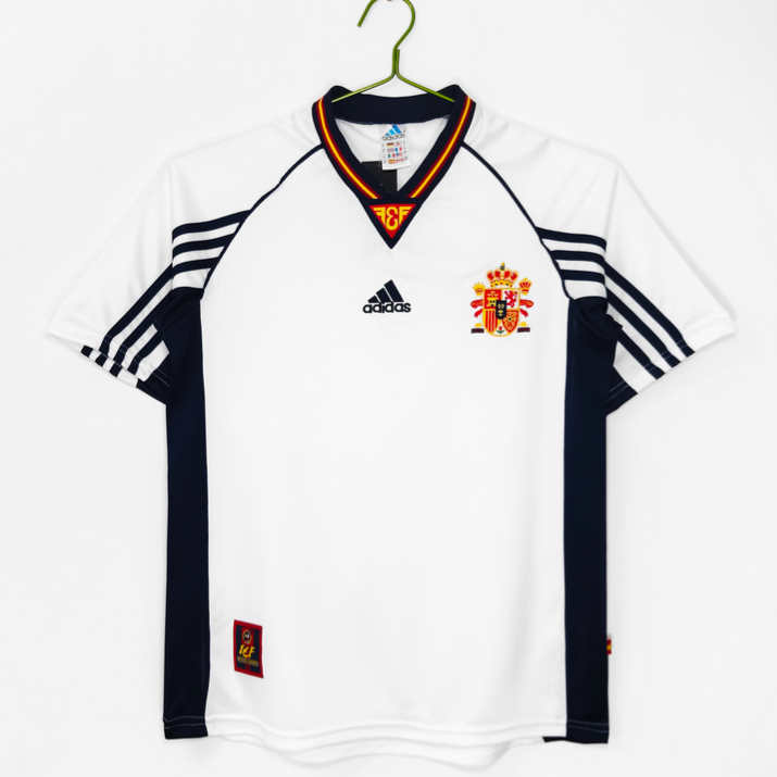 Spanien 1998 Bortatröja Retro Herr Fotbollströja