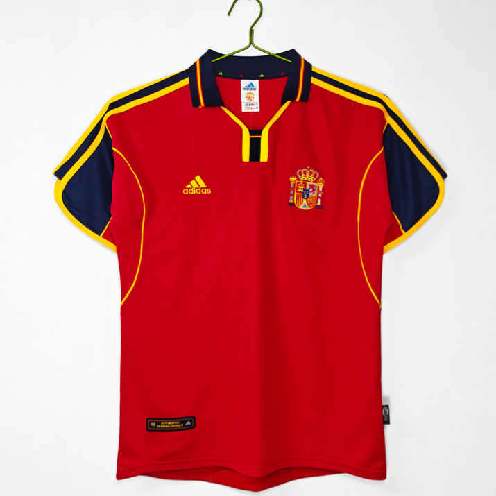 Spanien 2000 Hemmatröja Retro Herr Fotbollströja