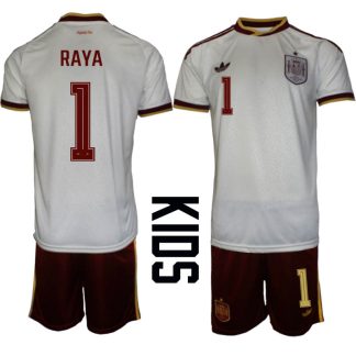 Spanien Bortaställ VM 2026 Barn David Raya 1 Tröja och Shorts