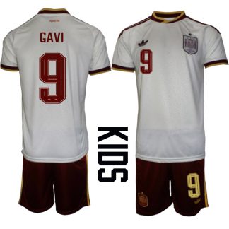 Spanien Bortaställ VM 2026 Barn Gavi 9 Tröja och Shorts