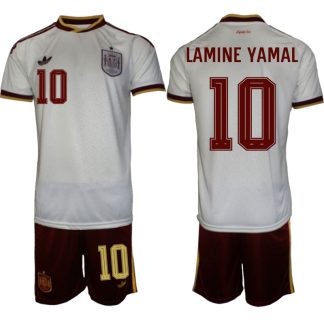 Spanien Bortaställ VM 2026 Herr Lamine Yamal 10 Tröja och Shorts