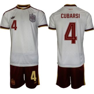 Spanien Bortaställ VM 2026 Herr Pau Cubarsí 4 Tröja och Shorts